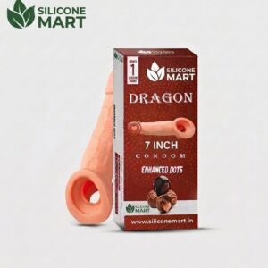 Silicone Mart Dragon 7 Inch Enhanced Dotted Condom