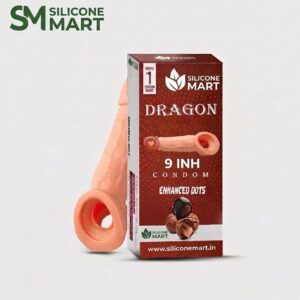 Silicone Mart Dragon 9 Inch Enhanced Dotted Condom